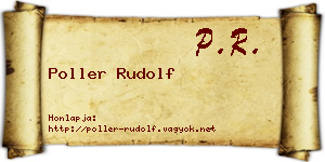Poller Rudolf névjegykártya